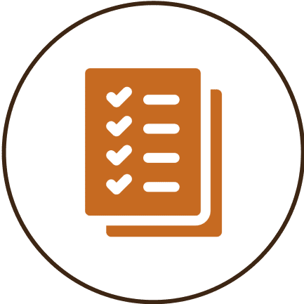 Checklist icon with four check marks.